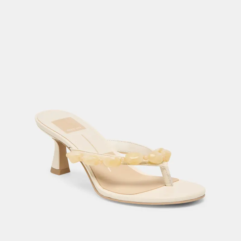 Daksie Heels Off White Leather 2