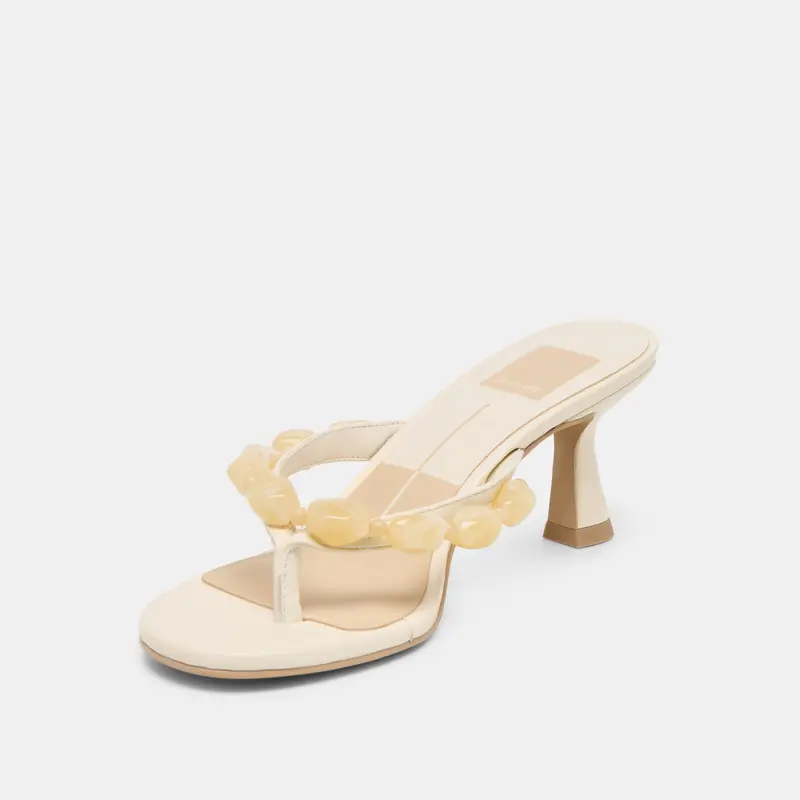 Daksie Heels Off White Leather 4