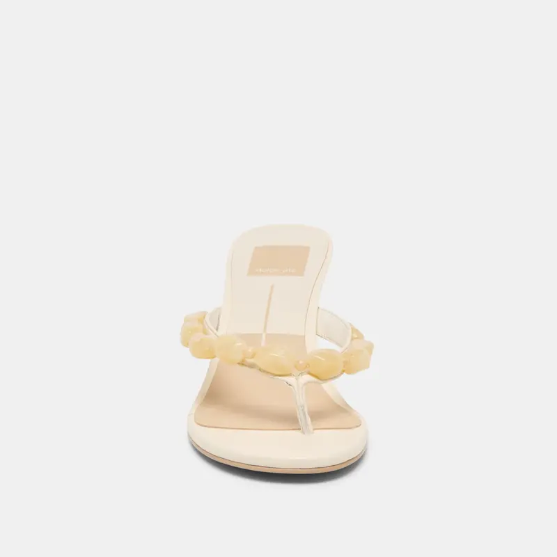 Daksie Heels Off White Leather 6