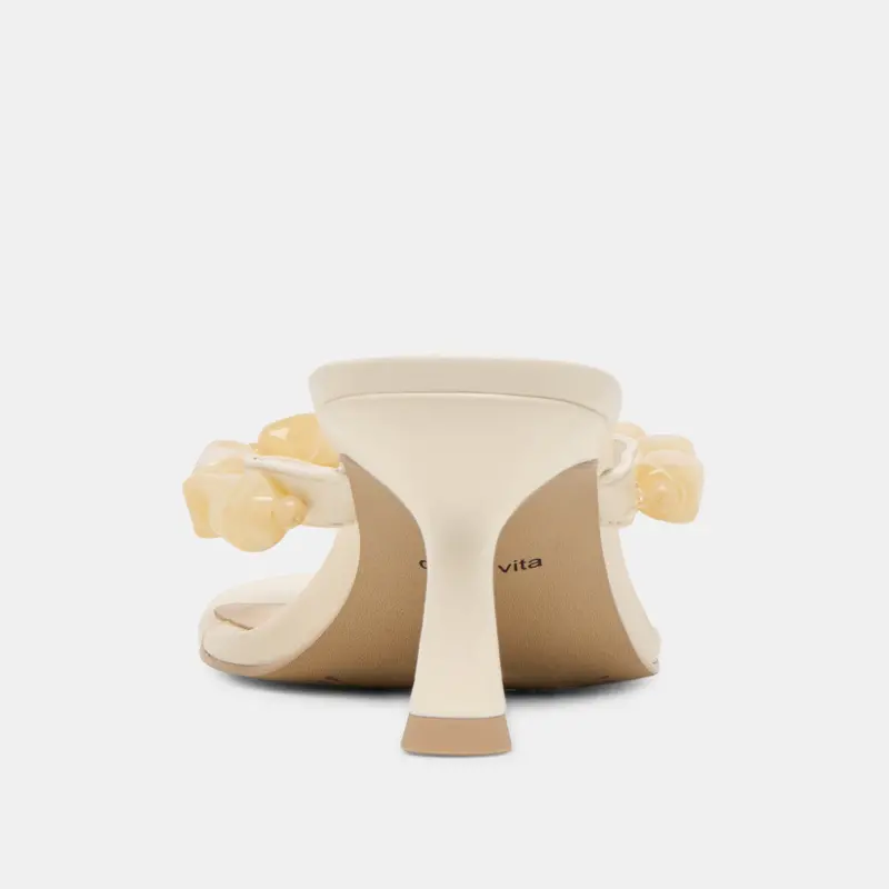 Daksie Heels Off White Leather 7