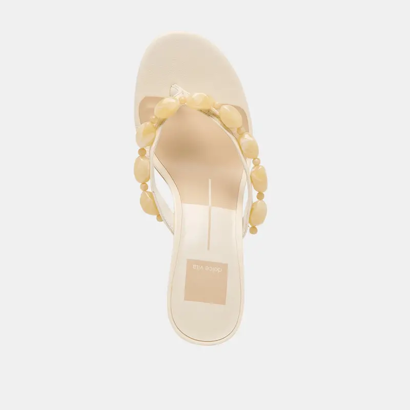 Daksie Heels Off White Leather 8