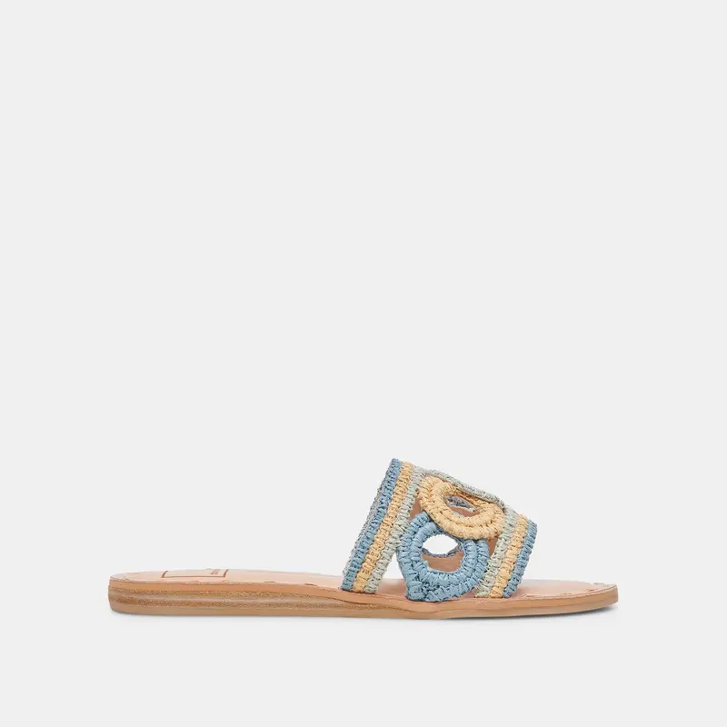 Dany Sandals Blue Multi Raffia - Re:Vita 1