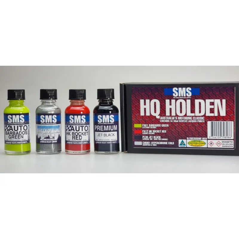 Dda Hq Plastic Kits -- Acrylic Lacquer Factory Paint Set -- Sms Paints 1