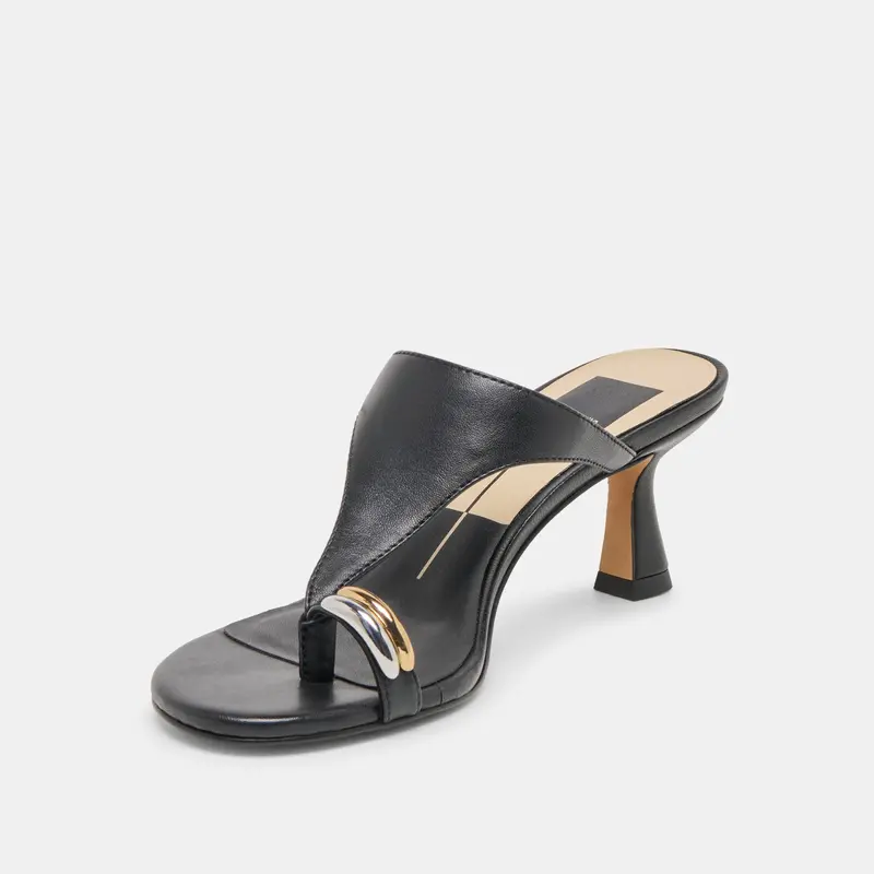 Derrel Heels Black Leather 7