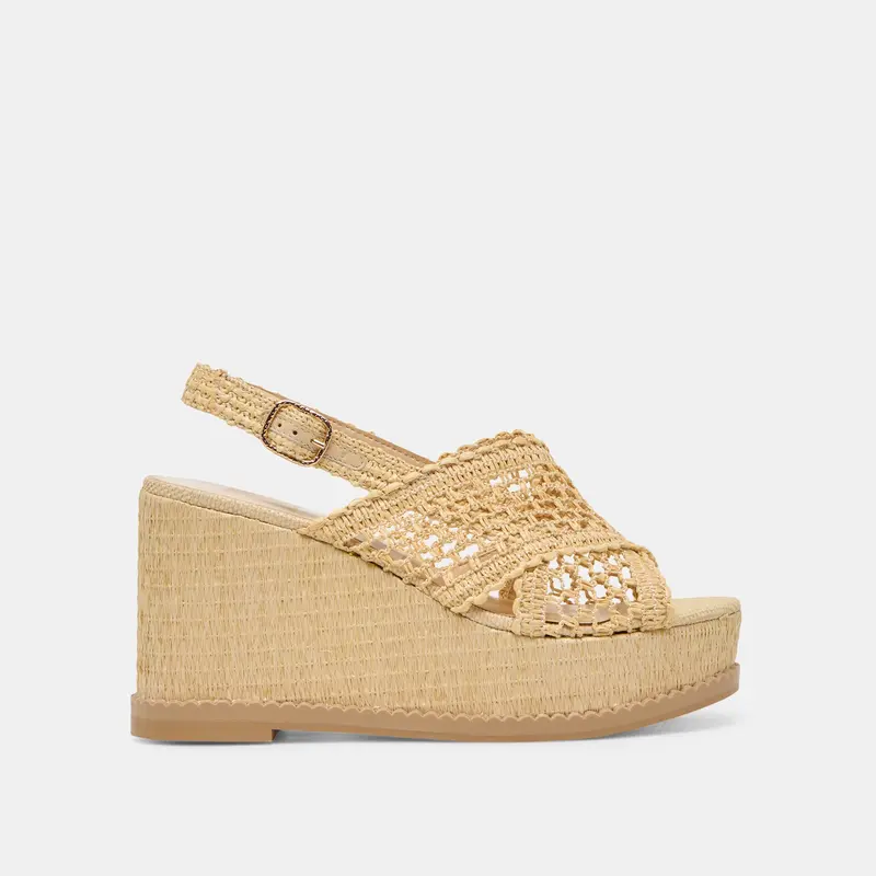 Dexler Wedges Lt Natural Woven Raffia 1
