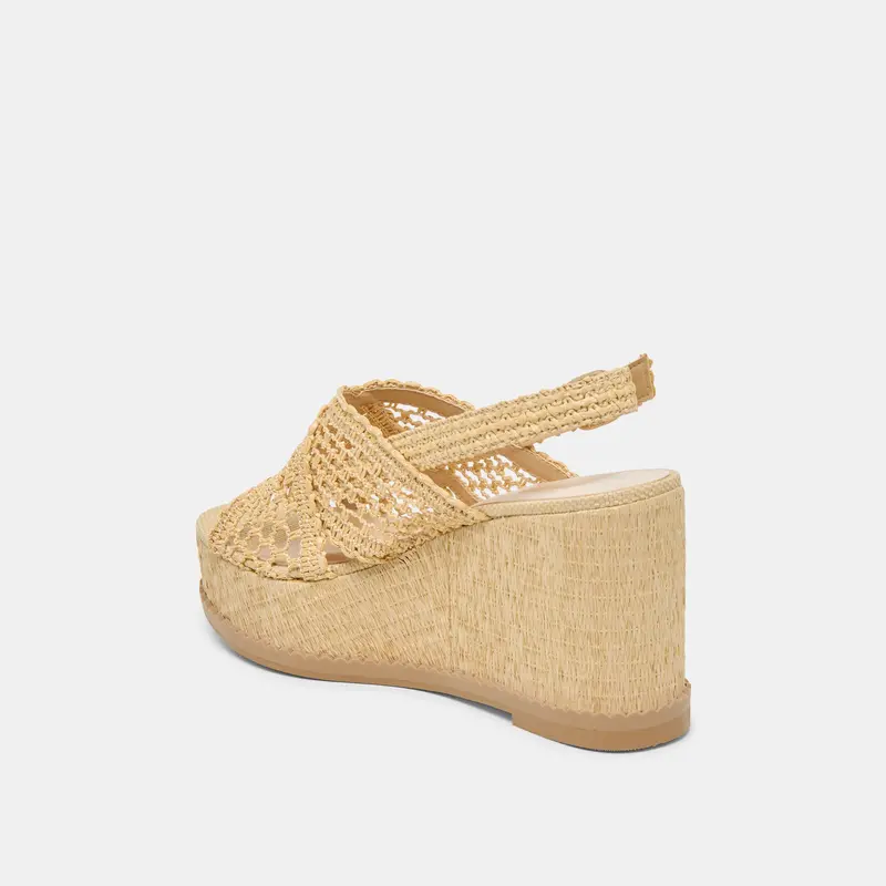 Dexler Wedges Lt Natural Woven Raffia 5