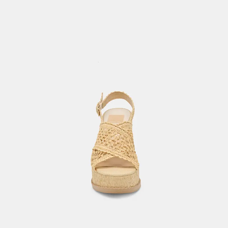 Dexler Wedges Lt Natural Woven Raffia 6
