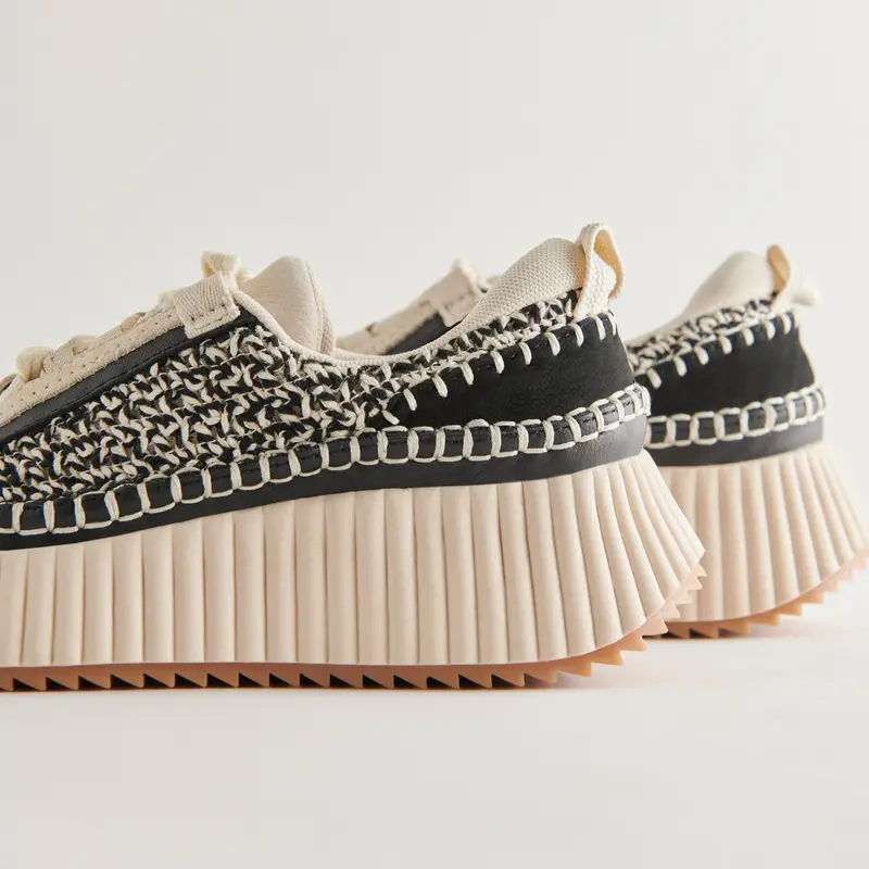 Dolen Sneakers White Black Woven - Re:Vita 2