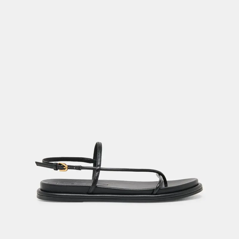 Dom Sandals Black Leather 1