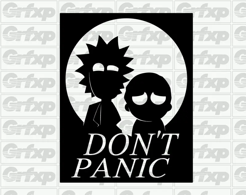 Don't Panic (Rick & Morty) Sticker 1