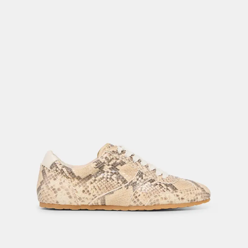 Dorie Sneakers Natural Snake Embossed Leather 1