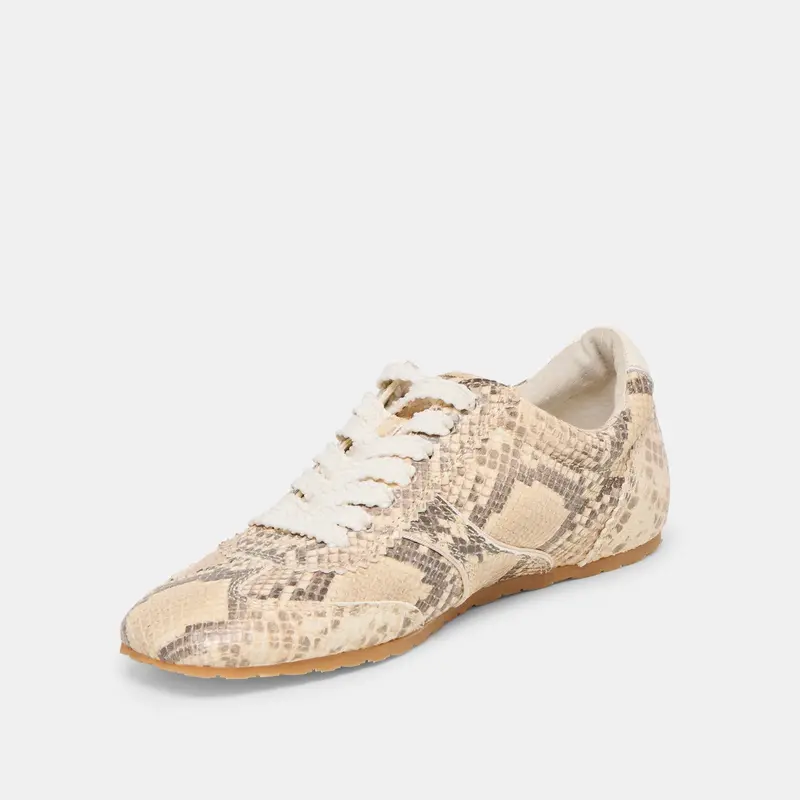 Dorie Sneakers Natural Snake Embossed Leather 4
