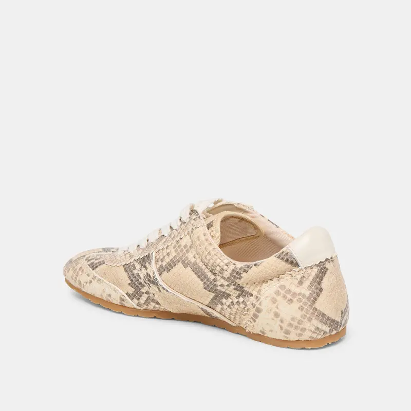 Dorie Sneakers Natural Snake Embossed Leather 5