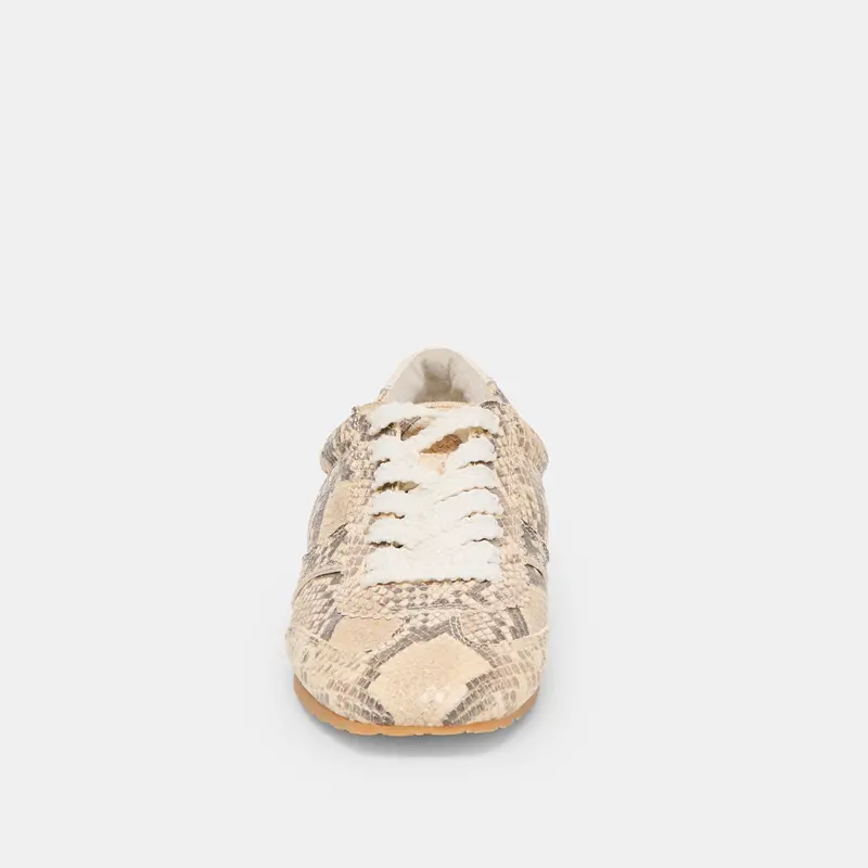 Dorie Sneakers Natural Snake Embossed Leather 6