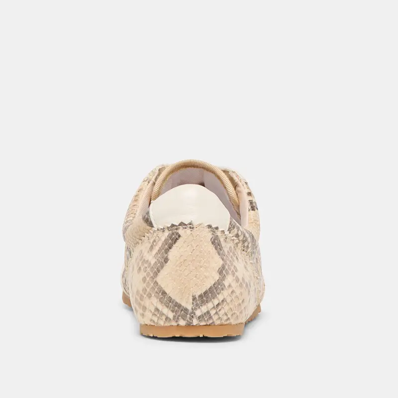 Dorie Sneakers Natural Snake Embossed Leather 7