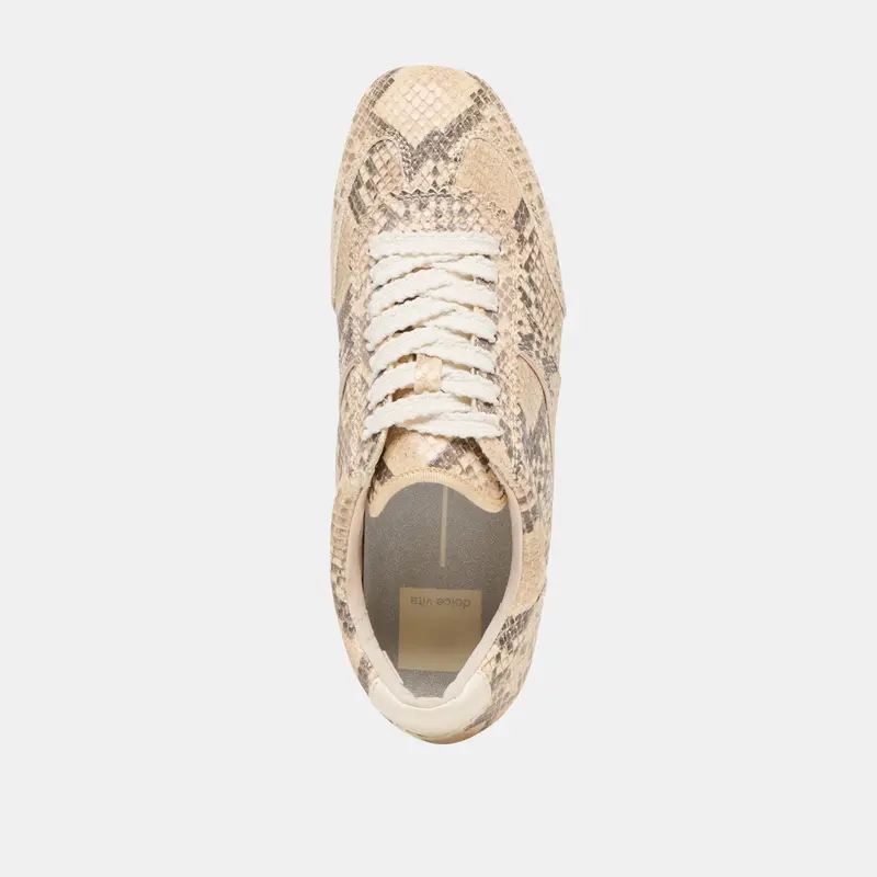 Dorie Sneakers Natural Snake Embossed Leather 8