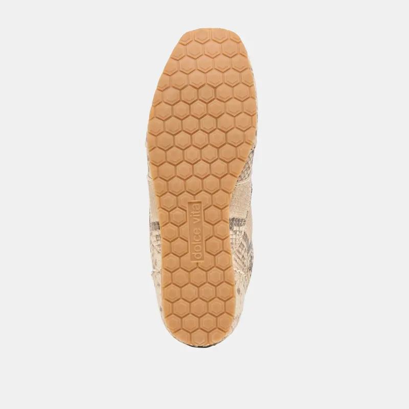 Dorie Sneakers Natural Snake Embossed Leather 9