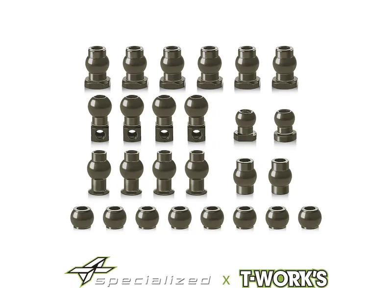 Dr-To-Mx8-C 	Dr 7075-T6 Hard Coated Alum. Ball Set（ For Mayako Mx8 )26Pcs. 1