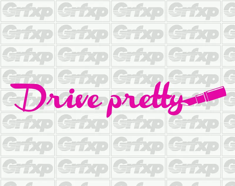 Drive Pretty (Lipstick) Sticker 1