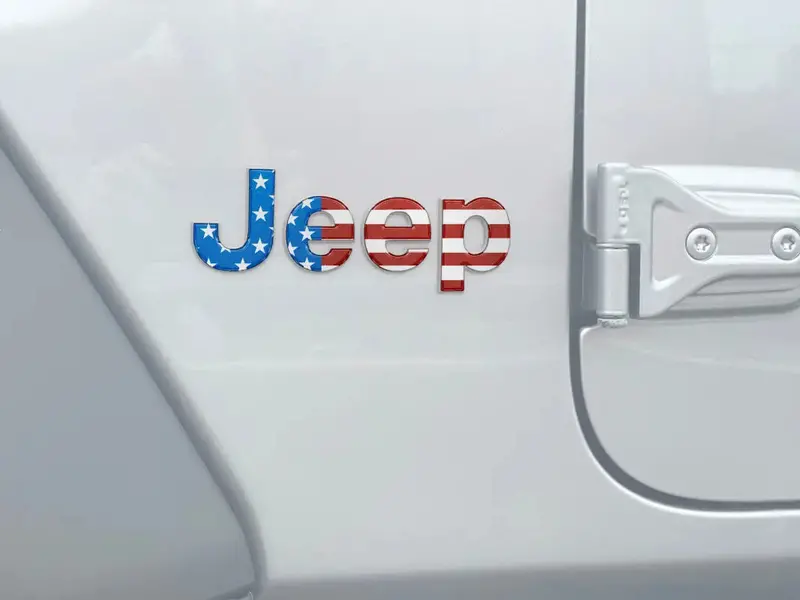 Driver & Passenger Side Letter Overlays Fits 2018-2026 Jeep Wrangler Jl 1