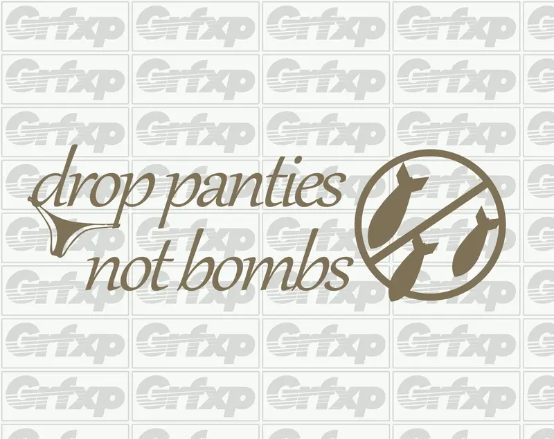 Drop Panties, Not Bombs Sticker 1