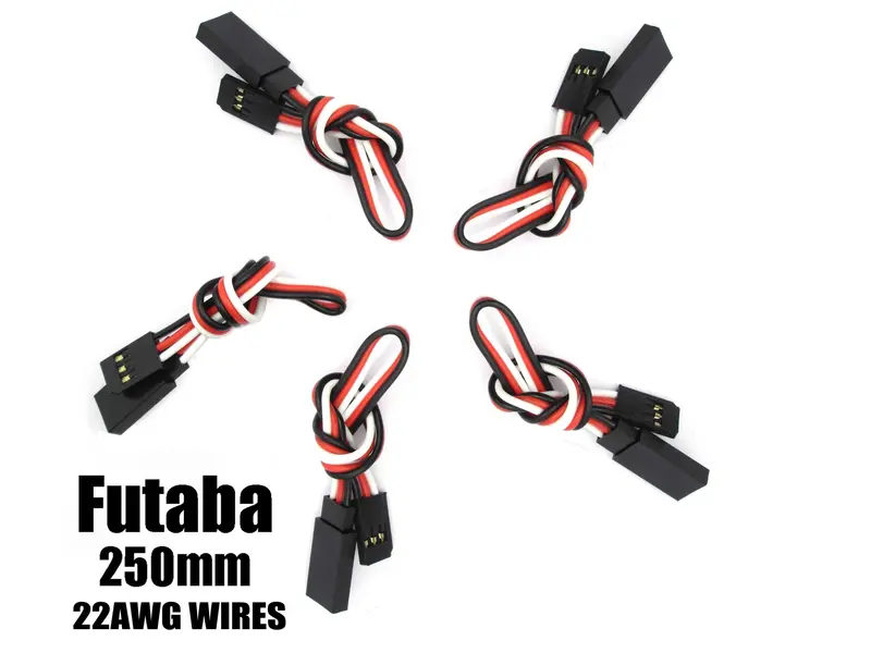 Ea-006-5 Futaba Extension With 22 Awg Heavy Wires 250Mm 5Pcs. 1