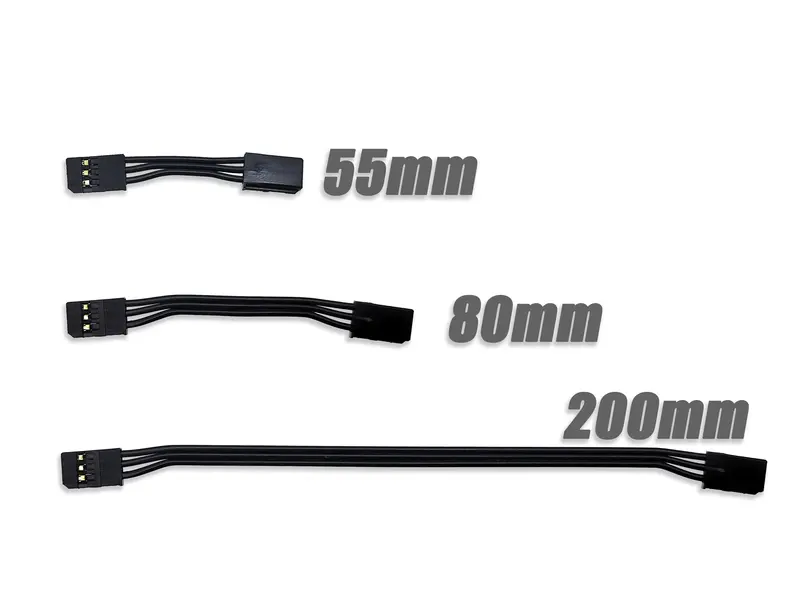 Ea-041   T-Work’S  Flexible Extension With Futaba Leads 55Mm/80Mm/200Mm (1Pcs.) 1