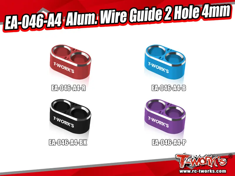 Ea-046-A4    Alum. Wire Guide 2 Hole 4Mm （4 Colors） 1