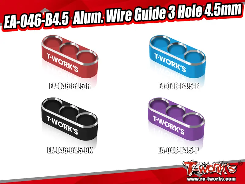Ea-046-B4.5    Alum. Wire Guide 3 Hole 4.5Mm （4 Colors） 1