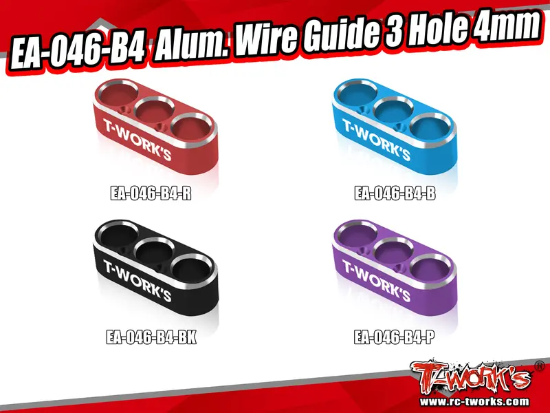 Ea-046-B4   Alum. Wire Guide 3 Hole 4Mm（4 Colors） 1