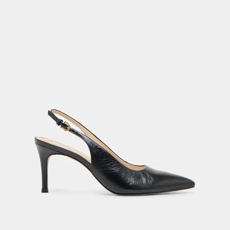 Elasi Heels Black Leather 1