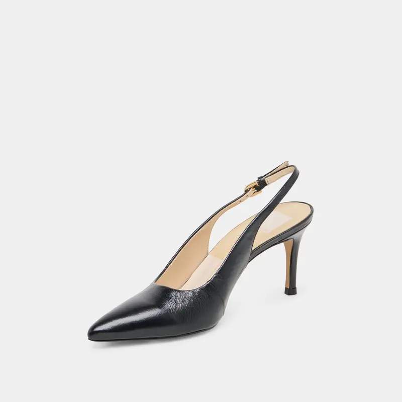 Elasi Heels Black Leather 6