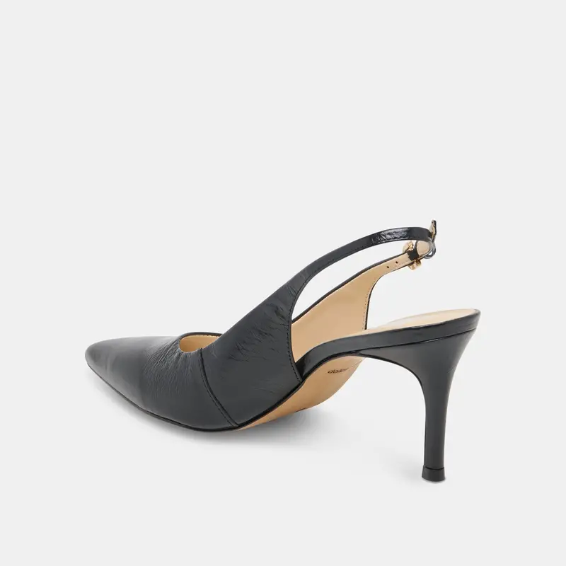 Elasi Heels Black Leather 7