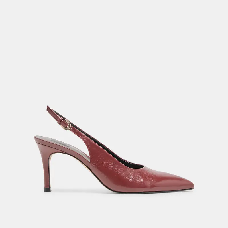 Elasi Heels Oxblood Crinkle Patent 1
