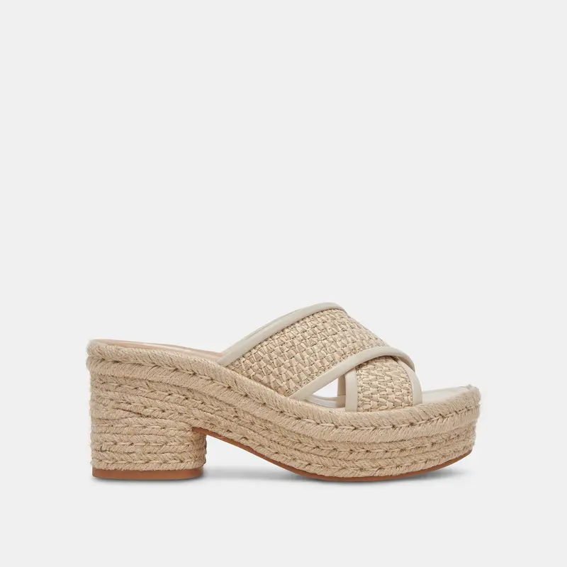 Eldora Heels Natural White Raffia - Re:Vita 1