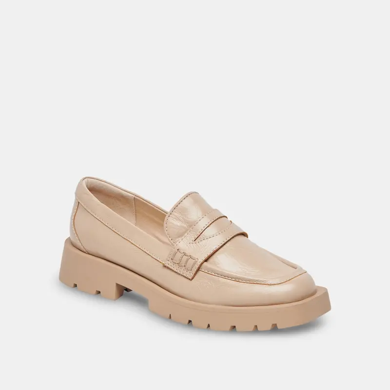 Elias Wide Flats Sesame Crinkle Patent - Re:Vita 2