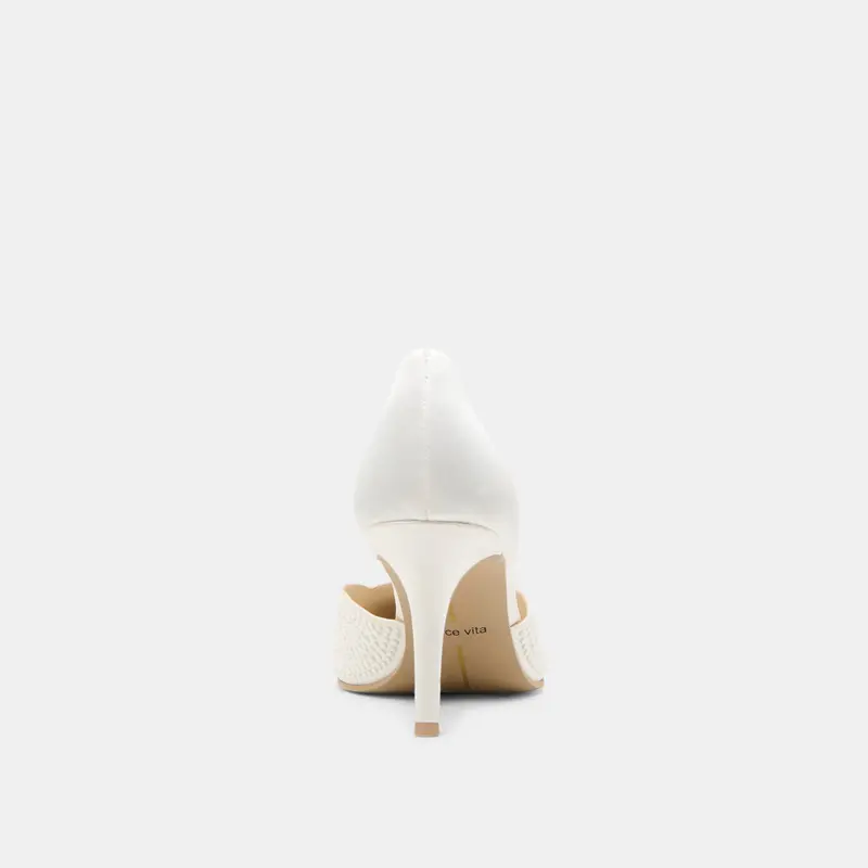Eloy Pearl Heels True White Satin 10