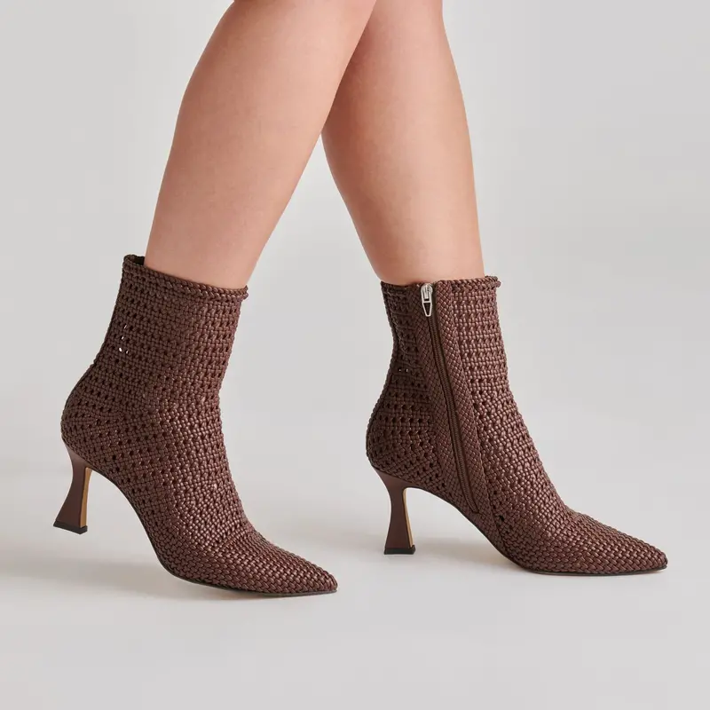 Embry Booties Brown Woven Stella 2