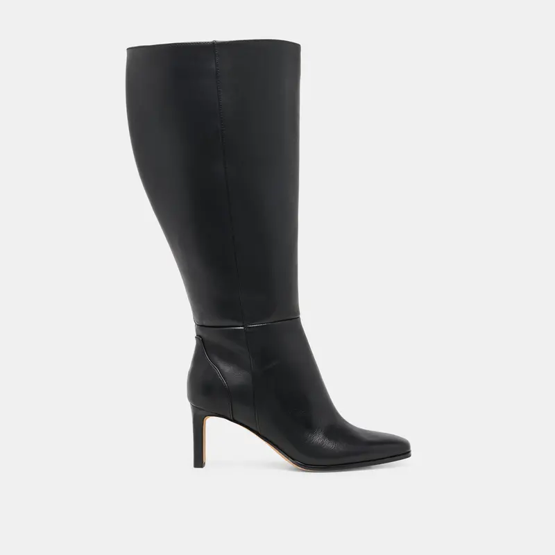 Emmi Extra Wide Calf Boots Black Leather 1