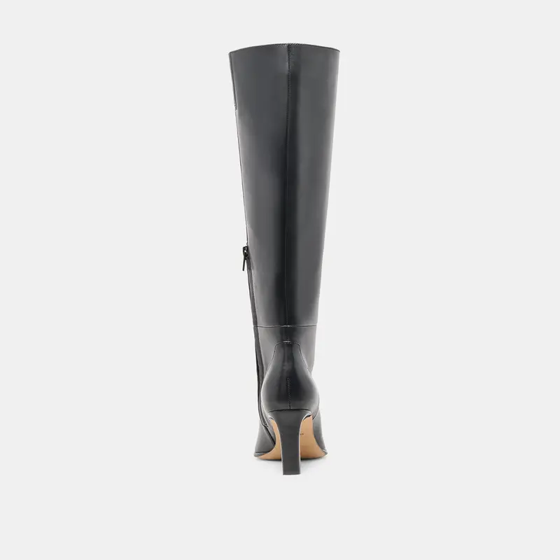 Emmi Extra Wide Calf Boots Black Leather 12