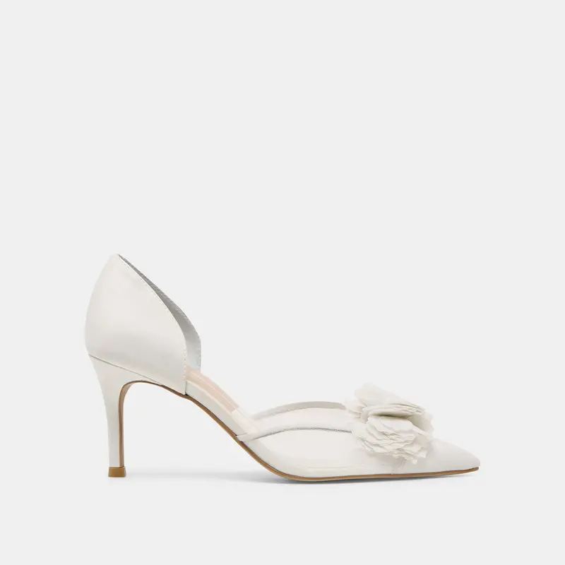 Evelin Heels White Mesh 1