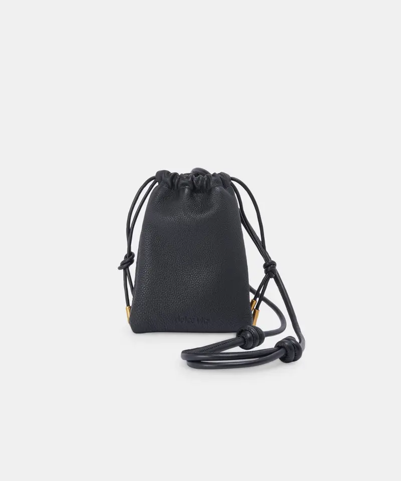 Evie Phone Pouch Black Leather 1
