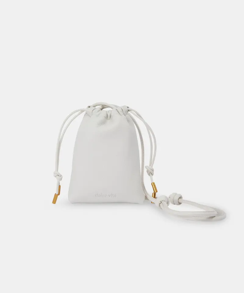 Evie Phone Pouch Ivory Leather 1