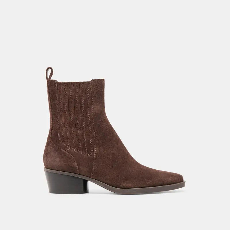 Faint H2o Booties Dk Brown Suede 1