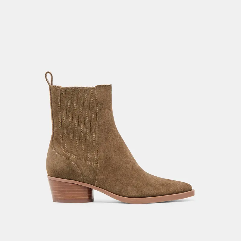 Faint H2o Booties Olive Suede 1