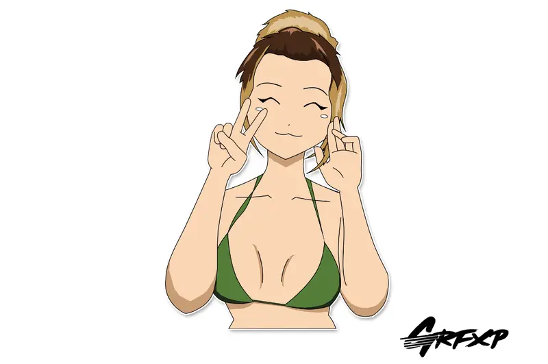 Faith Marone Anime Peeker Printed Sticker 1