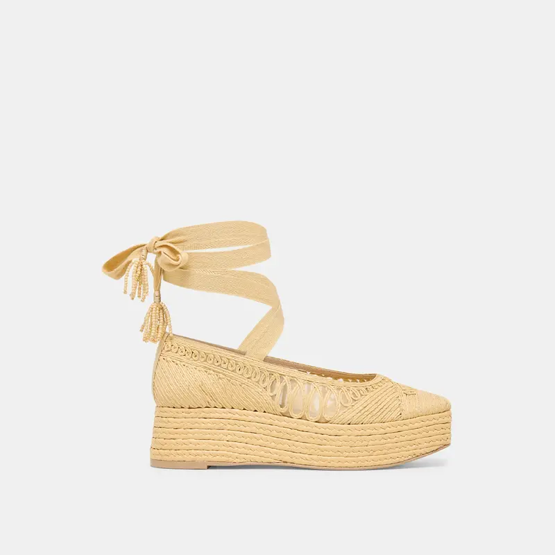 Faris Flats Lt Natural Macrame 1