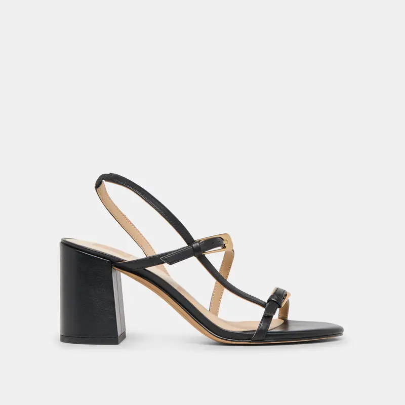 Faye Heels Black Leather 1