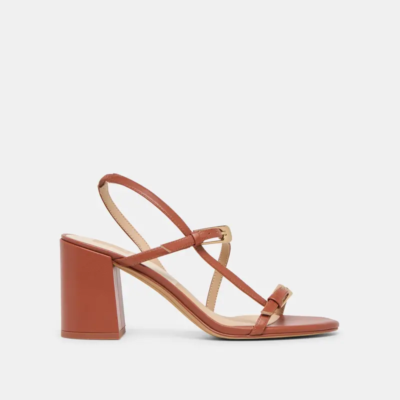 Faye Heels Cognac Leather 1