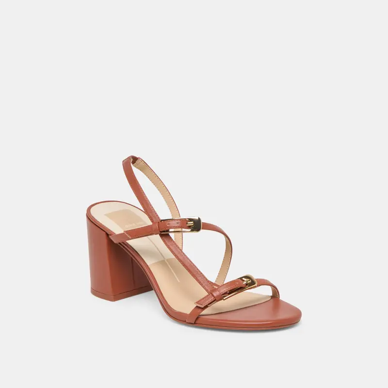 Faye Heels Cognac Leather 2